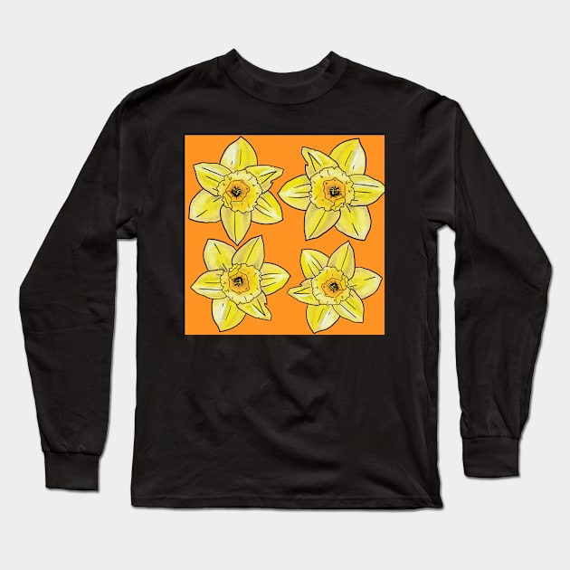 Daffodils Long Sleeve T-Shirt by shehitsback